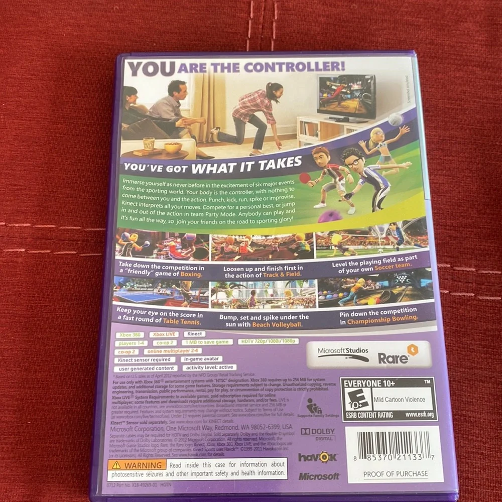 🎮 XBOX 360: Kinect Platinum Hits- Kinect Sports
